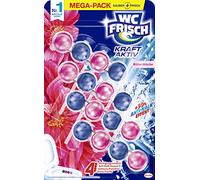 Ambientador de WC Fresh Kraft activo con aroma de flores (200 g), limpiador de inodoro para limpieza en cada enjuague, piedras aromáticas para un aroma fresco de larga duración, 50% efecto antical