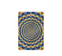 Ambientador en espiral con impresión de ilusión óptica, 10 piezas, tarjetas colgantes para coche, hojas de ambientador con cuerda para coches y hogar