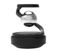 Ambientador giratorio para coche con energía solar con difusión natural de aromaterapia a base de plantas, tableta de fragancia de alcohol, decoración interior de ABS negro