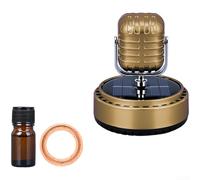 Ambientador giratorio para coche con energía solar para difusión y eliminación continua del aroma (A)