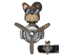Ambientador giratorio para coche, difusor de aromaterapia de avión giratorio, decoración de automóvil Shar Pei, fragancia de coche para eliminar el olor, relajante