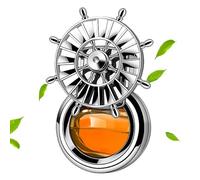 Ambientador giratorio para coche, ventilador de perfume ABS para coche, diseño elegante de rueda de, clip de ventilación de aromaterapia para coches, aromas naranja/azul/rojo/morado