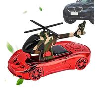 ambientador helicóptero coche,Ambientador de coche lindo,Ambientadores de coche ornamentales de helicóptero solar | Purificador de aire giratorio para coche con de 5