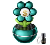 Ambientador Inteligente Para Coche,Decoración Perfume Solar Con Diseño Floral Signo De Riqueza | Diseño Floral Símbolo De Prosperidad, Rotación De 360 Grados, Accesorios Decorativos Para Salpicadero
