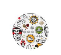 Ambientador mexicano con símbolos de salsa impresa, 10 piezas, tarjetas colgantes para coche, hojas de ambientador con cuerda para coches y hogar