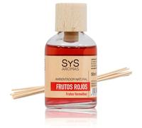 Ambientador Mikado Frutos Rojos - 50 ml - SYS Aromas | Difusor de Varillas con Aroma Afrutado y Dulce - Ideal para Hogar, Oficina y Regalo - Hecho en España - Incluye 8 varillas