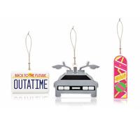 Ambientador Outatime Back to the Future | Ideas de regalo coleccionables de BTTF | Hoverboard Back to the Future | Ambientador de coche DeLorean DMC-12 | Juego de 3 unidades | Producto oficial