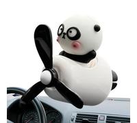 Ambientador para automóvil Decoración interior con aromaterapia y hélice | Difusor coche con panda piloto y hélice giratoria Auto, dormitorio, salón, baño, oficina, int