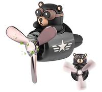 Ambientador para automóvil, lindo oso piloto de Halloween, difusor de perfume de coche, clip de ventilación, hélice giratoria, ventilador de salida de aire para automóvil, aromaterapia, Navidad,