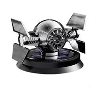 Ambientador para coche, 4.6 x 4.2 pulgadas, difusor de fragancia alimentado por energía solar, rotación automática a través de la luz solar, soporte decorativo de perfume de coche estilo mecánico para