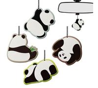 Ambientador para coche, 4 piezas de decoración de espejo retrovisor en forma de panda, larga duración de más de 20 días con forma de animal para coche, para decoración interior de armario de automóvil