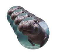 Ambientador para coche, 4 unidades, ambientador para coche, aromaterapia, tabletas, buceo, hipopótamo, tarjetas perfumadas, divertidas hojas colgantes perfumadas para dormitorio, armario, zapatero