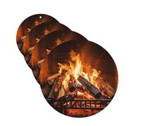 Ambientador para coche, 4 unidades, ambientador para coche, tabletas de aromaterapia, leña, chimenea, tarjetas perfumadas, divertidas hojas perfumadas para colgar en el armario, el armario de zapatos