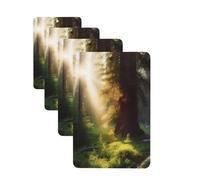 Ambientador para coche, 4 unidades, ambientador para coche, tabletas de aromaterapia, luz del sol de la mañana en el desierto, tarjetas perfumadas, divertidas hojas colgantes perfumadas para