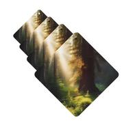 Ambientador para coche, 4 unidades, ambientador para coche, tabletas de aromaterapia, luz del sol de la mañana en el desierto, tarjetas perfumadas, divertidas hojas colgantes perfumadas para