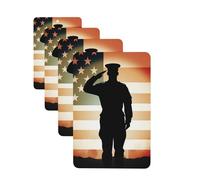 Ambientador para coche, 4 unidades, para tabletas de aromaterapia, agradecimiento, soldado, saludo, bandera de América, tarjetas perfumadas, divertidas hojas colgantes para dormitorio, armario,