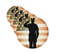 Ambientador para coche, 4 unidades, para tabletas de aromaterapia, agradecimiento, soldado, saludo, bandera de América, tarjetas perfumadas, divertidas hojas colgantes para dormitorio, armario,