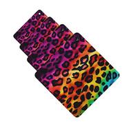 Ambientador para coche, 4 unidades, para tabletas de aromaterapia, arcoíris, leopardo, tarjetas perfumadas, divertidas hojas colgantes para dormitorio, armario, zapatero