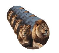 Ambientador para coche, 4 unidades, para tabletas de aromaterapia, dos leones, tarjetas perfumadas, divertidas hojas perfumadas para dormitorio, armario, zapatero