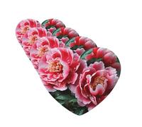 Ambientador para coche, 4 unidades, para tabletas de aromaterapia, hermosas flores de peonía, tarjetas perfumadas, divertidas hojas colgantes para dormitorio, armario, zapatero