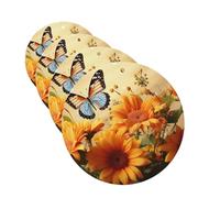 Ambientador para coche, 4 unidades, para tabletas de aromaterapia, lindo girasol y mariposa, tarjetas perfumadas, divertidas hojas colgantes para dormitorio, armario, zapatero