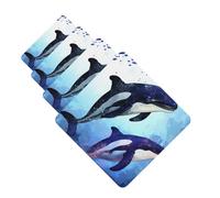 Ambientador para coche, 4 unidades, para tabletas de aromaterapia, orca, ballena, colgante, fragancia, tarjetas perfumadas, divertidas hojas colgantes para dormitorio, armario, zapatero