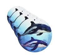 Ambientador para coche, 4 unidades, para tabletas de aromaterapia, orca, ballena, colgante, fragancia, tarjetas perfumadas, divertidas hojas colgantes para dormitorio, armario, zapatero