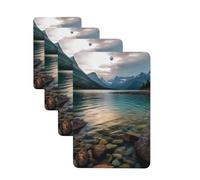 Ambientador para coche, 4 unidades, para tabletas de aromaterapia, parque nacional glaciar, tarjetas perfumadas, divertidas hojas colgantes para dormitorio, armario, zapatero