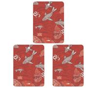 Ambientador para coche, ambientador con aroma a animales marinos rojos, pastillas aromáticas para coche (paquete de 3) (aroma a lavanda/océano/té blanco) para coche o casa.