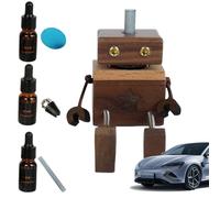 Ambientador Para Coche,Ambientador De Coche Con Muñeco De Madera Móvil | Refrescar Duradero Eficaz Para Sedán Pickup Scooter Salpicadero Hombre Mujer