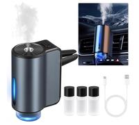 Ambientador para coche, ambientador inteligente para coche con 3 perfumes, universal, recargable, inteligente, 3 modos/color, encendido y apagado automático, ambientador eléctrico con tecnología de