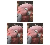 Ambientador para coche, ambientador rosa, gris, cacatúa de pecho rosa, pastillas aromáticas para coche (paquete de 3) (sabor a lavanda/océano/té blanco) para coche o casa.