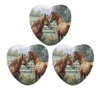 Ambientador para coche, ambientadores con motivos de animales, bordados, pinturas y caballos. Pastillas aromáticas para coche (paquete de 3) (aroma a lavanda, océano y té blanco) para coche o casa.