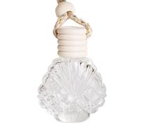 Ambientador para coche, botella de fragancia de vidrio recargable, adornos de coche, accesorios para coche, carcasa transparente, botella de aceite de perfume de 14 ml para visión trasera