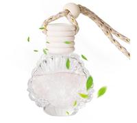 Ambientador para coche, botella de perfume de cristal, adornos de automóvil, accesorios para coche, botella de aceite de perfume transparente de 14 ml para espejo retrovisor