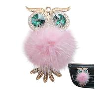 Ambientador para coche, clip de ventilación, decoración de felpa con diamantes de imitación, perfume de ventilación perfumado de larga duración, accesorio interior para vehículos, camiones, niños o