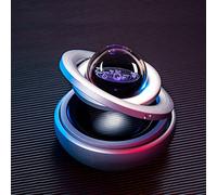 Ambientador para coche, colgante de perfume para coche, diseño de galaxia, fragancia de larga duración, energía solar, purificador de aire recargable giratorio para decoración de (Sistema Galáctico)