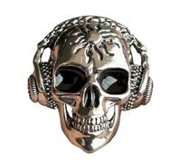 Ambientador para coche con calavera - Fragancia para automóvil de 1,57 pulgadas | Accesorio aromático de aleación: difusor de calavera resistente con auriculares, ideal para automóvil, estudio y baño