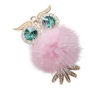 Ambientador para coche con clip de ventilación, accesorio de fragancia de felpa con diseño de búho de diamantes de imitación, ambientador perfumado de larga duración para el interior del vehículo,