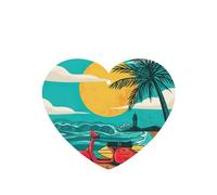 Ambientador para coche con estampado de palmeras de playa y puesta de sol, 10 piezas, hojas de ambientador con cuerda para coches y hogar