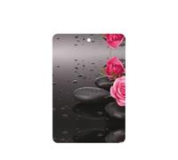 Ambientador para coche con estampado de piedras y rosas de spa, 10 piezas, hojas de ambientador con cuerda para coches y hogar