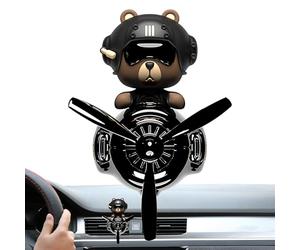 Ambientador para coche de avión, clip de ventilación de oso, difusor de aromaterapia, diseño que agita la cabeza, accesorio decorativo para salpicadero que mejora el ambiente interior mientras viajas