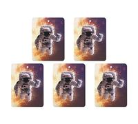 Ambientador para coche, diseño de astronauta Alone in Space, para colgar en el espejo retrovisor, fragancia, aroma de larga duración, tabletas de aromaterapia, tarjetas de 5 piezas