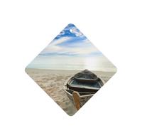 Ambientador para coche, diseño de barco, playa, amanecer, impresión, moda, 10 unidades, hojas colgantes perfumadas para coche