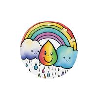 Ambientador para coche, diseño de gotas de lluvia, 1 impresión, 10 unidades, diseño de nubes de arco iris, hojas de ambientador con cuerda para coches y hogar