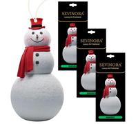 Ambientador para coche, diseño de muñeco de nieve de invierno con aroma Rainforest, colgante de alta calidad para interior tuning, paquete de 3 unidades