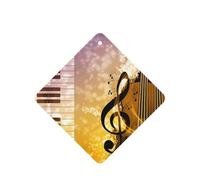 Ambientador para coche, diseño de notas musicales, con cuerda para coche, 10 unidades, diseño de piano, violín y notas musicales