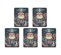 Ambientador para coche, diseño de personajes piratas, 5 unidades, hojas colgantes perfumadas para automóvil, hogar, decoración interior de automóvil, cuadrado, estilo gris
