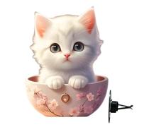 Ambientador para coche en forma de gato, clip de ventilación de aromaterapia para dulce aroma de mar, difusor de fragancia de dibujos animados para interiores, con clip de animales, con fragancia para