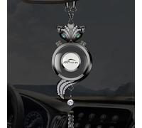 Ambientador para coche, perfume, cristal, espejo retrovisor para el interior, colgante colgante, decoración de la suerte, ornamento accesorio para mujeres (negro)